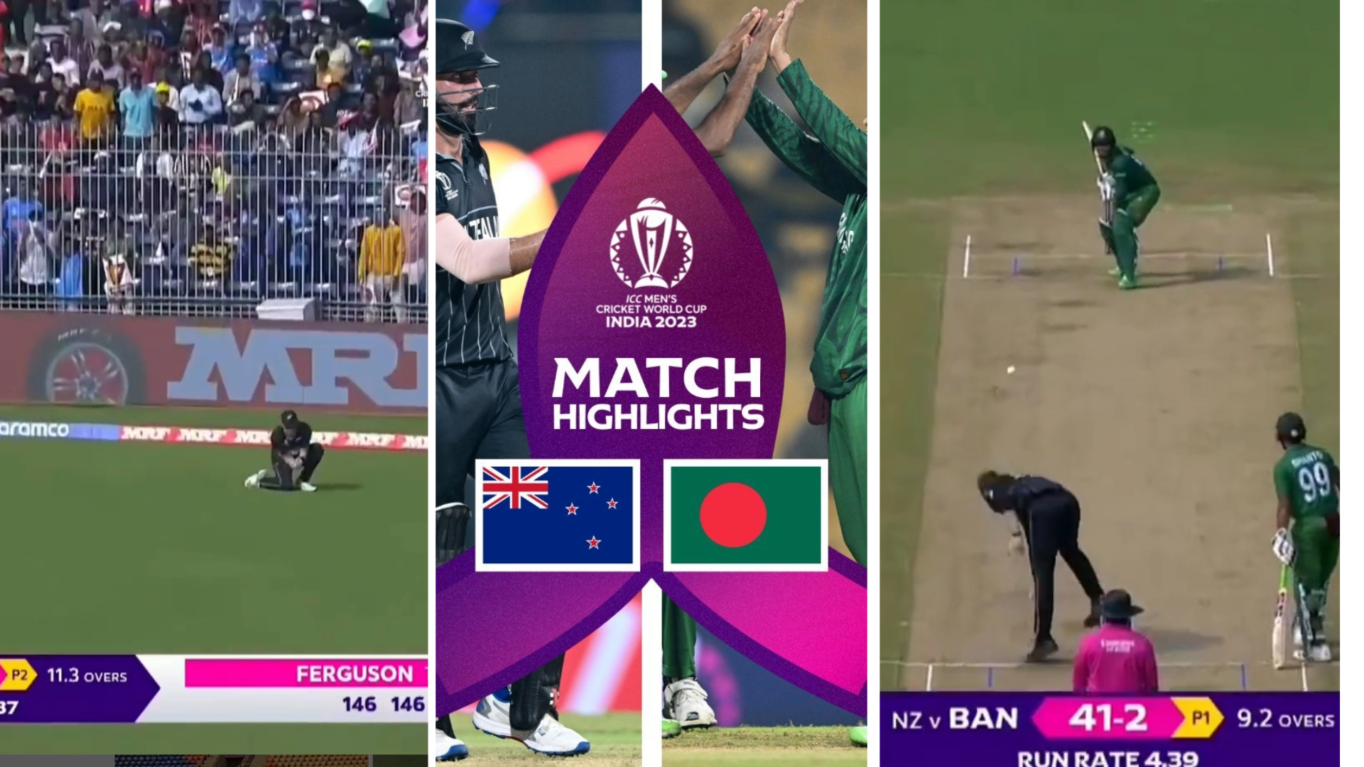Match Highlights | New Zealand vs Bangladesh | 2023 Cricket World Cup