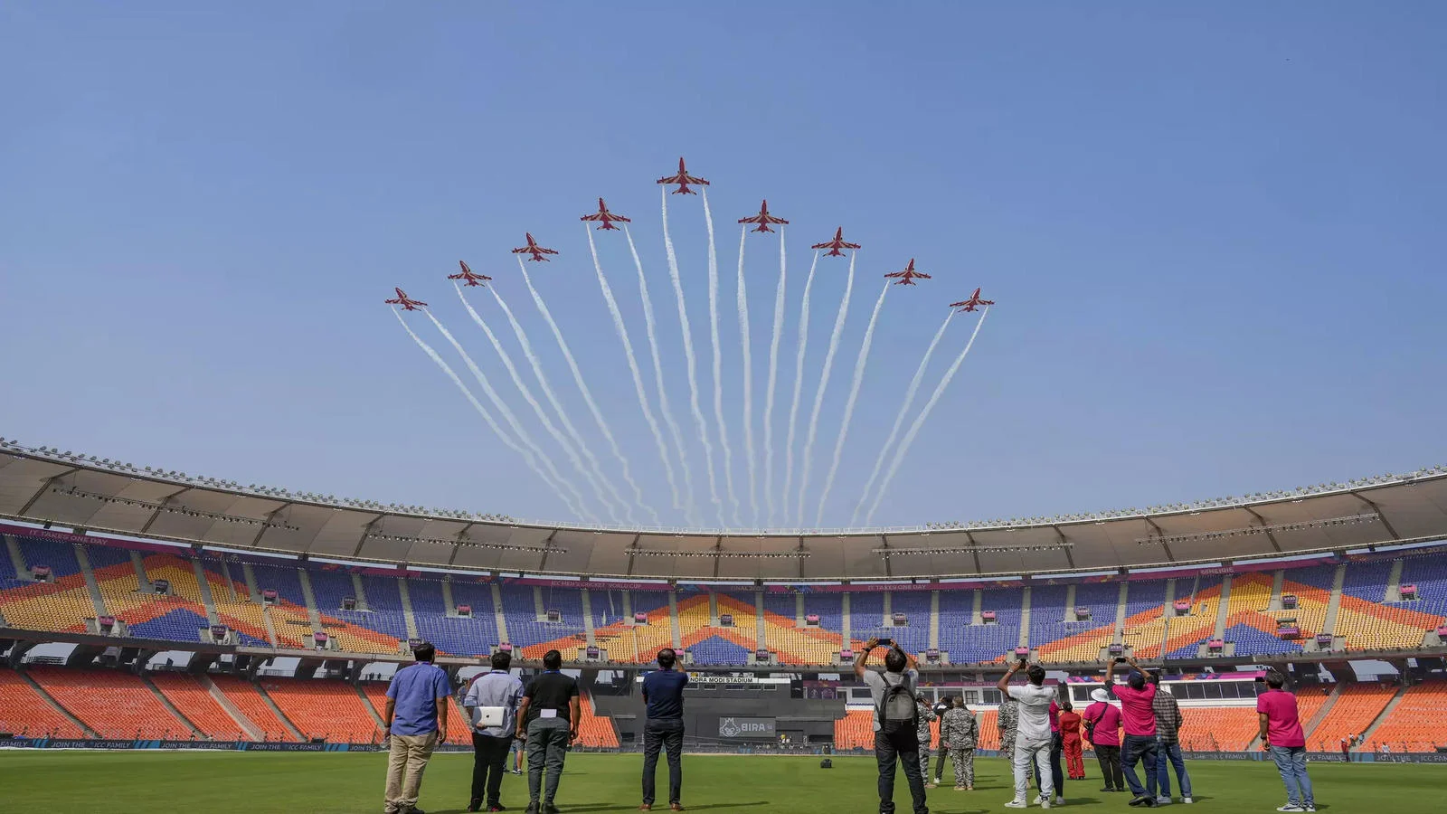 Indian Air Force's Suryakiran Team Takes Part In Practice Ahead Of The World Cup 2023 Final